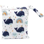 20*25cm Baby Diaper Bag Cartoon Print Wet Dry Nappy Zipper Handbag Stroller Carry Pack Travel Outdoor Wet Diaper Storage Bags - Image 15