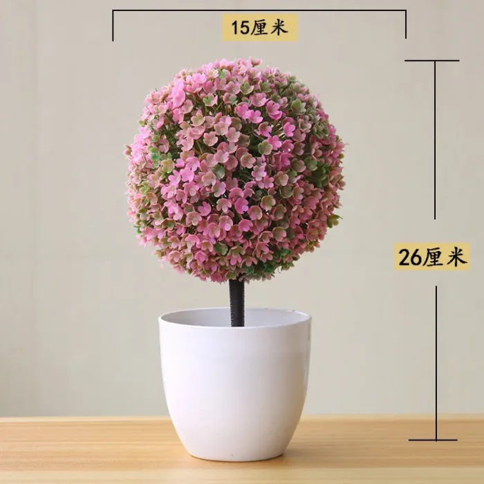 1pc Artificial Plants Bonsai Small Tree Simulation Plants Fake Flowers Table Potted Ornaments Home Decoration Hotel Garden Decor - Image 8