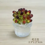 Creative Simulation Cactus Plant Decor Transparent Fleshy Car Computer Decoration Ornaments Decorative Crafts Home Accessories - Image 18