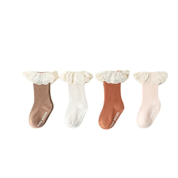 Baby Socks Newborn Lace Socks Baby Girl Knee High Long Infant Toddler Children Kids Non-slip Floor Socks Baby Stuff Accessories - Image 5