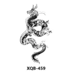 210 * 114mm Dragon, Snake, Lion Tattoo Sticker For Men And Women Black And White Color Transfer Printing Temporary Tattoos Art - Image 22