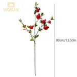 1PC Simulation 5 Heads Pomegranate Fruit,Home Living Room Decoration, New Year's Red Bonsai Decoration Artificial Flowers - Image 4