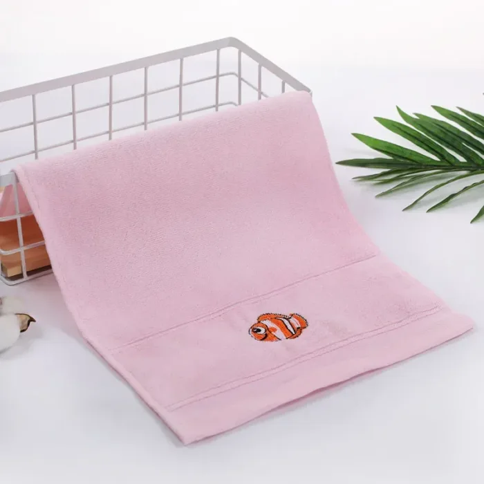 25*50cm Children Towels Baby Face Towel Soft Embroidered Absorbent Cotton Bath Towels for Newborn Kids Handkerchief Shower Stuff - Image 4