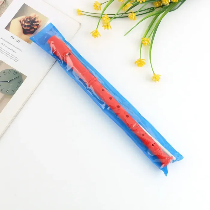 8 Holes Plastic Flute G Key Colourful Woodwind Instrument Random Color for Beginner Music Lesson Children Toy with Clean Stick - Image 9