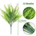 Fake Plastic Plants Decorations With 7 Branchs UV Resistant For Outdoor Home Kitchen Decor Garden Decoration Artificial Plants - Image 2