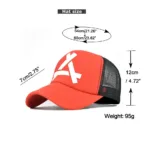 Summer Unisex Men Fishing Baseball Caps Women Breathable Mesh Snapback Hats Red Black Casual Sport Hats 3D Printing Cap - Image 6