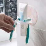 Bathroom 1PC Plastic Toothbrush Holder Toothpaste Storage Rack Shaver Tooth Brush Dispenser Bathroom Organizer Accessories - Image 4