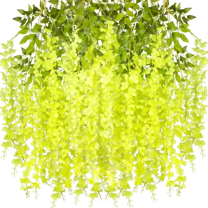 110cm Artificial Flowers Wisteria Vine Wholesale Trailing Fake Flower String For Home Wedding Party Decor Silk Wisteria Garland - Image 4