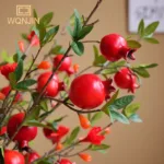 1PC Simulation 5 Heads Pomegranate Fruit,Home Living Room Decoration, New Year's Red Bonsai Decoration Artificial Flowers - Image 5
