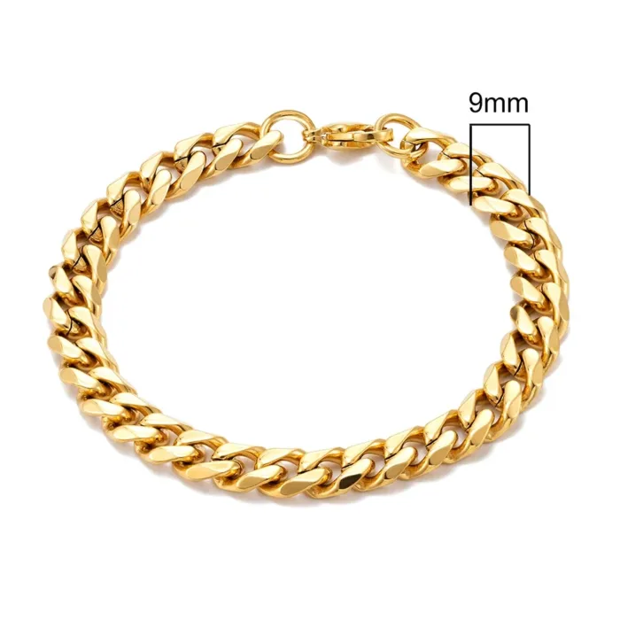 MKENDN 3-11mm Locomotive Men Punk Rock Stainless Steel Curb Cuban Link Chain Silver Color Bracelet For Women Biker Jewelry - Image 15