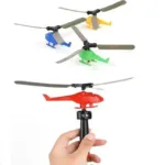 Bamboo Dragonfly Handle Pull Helicopter Children's Outdoor Games Sports Toys for Boys Girls - Image 4