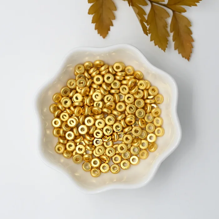 14K/18K Gold Plated 10-30Pcs 3/4/5/6/8mm Spacer Beads for DIY Necklace Bracelet Jewelry Making Supplies Accessories Wholesale - Image 3