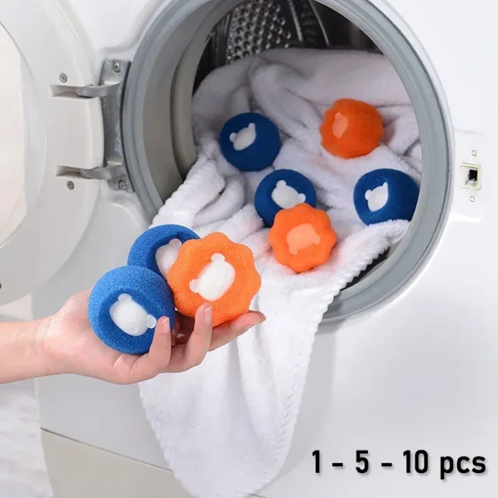 1/3/5 Pcs Pet Hair Remover Reusable Ball Wool Sticker Cat Hair Remover Fur Lint Catcher Cleaning Laundry Washing Machine Filter - Image 1