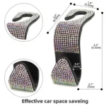 Dazzling Diamond Car Seat Backrest Hook Car Backrest Universal Head Restraint Storage Rack Automotive Interior Accessories - Image 6