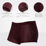 4XL Plus Banboo Fiber Men Underwear Male Boxer Solid Panties Shorts Men's  Underpants Breathable Intimate Man Boxers - Image 3