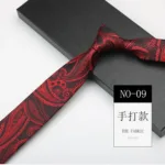 6cm Width Navy Paisley Neck Ties For Men Business Handmade Narrow Soft Polyester Neckties Trendy Fashion Shirt Suit Accessories - Image 11