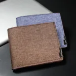 Denim Wallets Purses Men Women Inserts Business Foldable Cowhide Wallet Picture Coin Purse Slim Money Credit ID Cards Holder Bag - Image 2