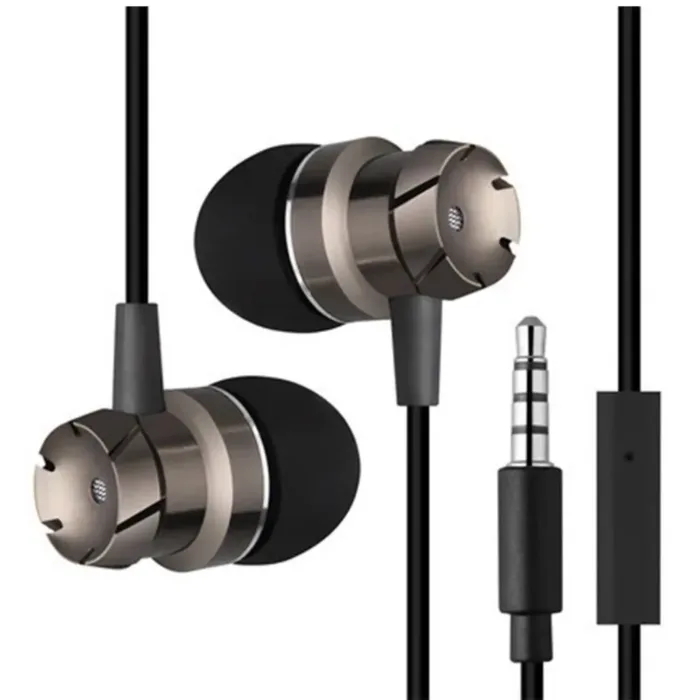 Metal 3.5mm wired earphone with mic In-Ear Headset For Mobile Phone PC Gaming Ultra Bass Super Sound Earbud Music Earphones - Image 1