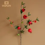 1PC Simulation 5 Heads Pomegranate Fruit,Home Living Room Decoration, New Year's Red Bonsai Decoration Artificial Flowers - Image 8