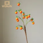 Pomegranate Branch With Leaves Red Artificial Flowers Fake Fruit Flores For Home Christma Vase Decoration Outdoor Garden - Image 8