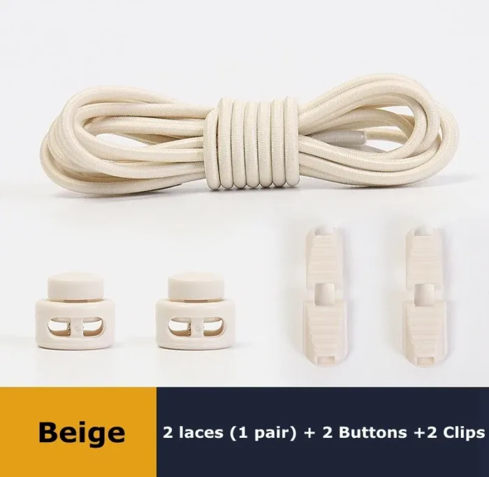 No Tie Shoe Laces Suitable for All Shoes Round Spring Lock Elastic Shoelaces Quick Wear in 1 Second Hiking Sports Lazy Shoelace - Image 20