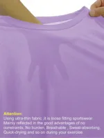 Women's Solid Color Ultralight Quick Dry Sport T-Shirt,Breathable Lightweight  ,Running Gym Compression Shirt - Image 4