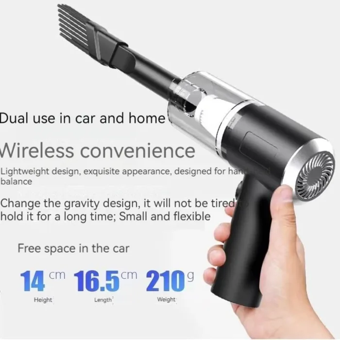 High Power Vacuum Cleaner, Mini Cordless, 2000PA Strong Suction, Rechargeable Portable Dust Collector, for Cars, Keyboard Gaps - Image 6