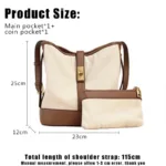 YoReAi Women Canvas Messenger Bags Female Crossbody Retro Shoulder Bag Fashion Casual Designer Female Handbag Son-mother Tote - Image 2