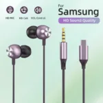 Type C With DAC Microphone Headphones For Samsung Galaxy S24 S23 S21 S22 Note Ultra Wired Earphones 3.5mm Jack Earbud Headset