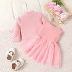 2Piece Sets Spring Autumn Newborn Girl Clothes Korean Fashion Solid Coat+Lace Flowers Princess Dress Baby Luxury Clothing BC859 - Image 3
