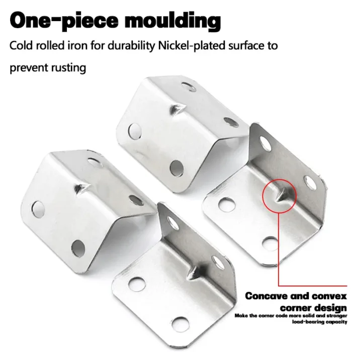 Stainless Steel Corner Bracket 90 Degree Angle Fixed Bracket Fixed Connector for Wood Furniture Fixation Cabinet Accessories - Image 5