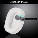 Ear Cushions Memory Foam Earpads Cover Replacement Ear Pads for ATH M50X Fits Audio Technica M40X M30X M20 White - Image 5