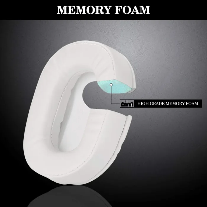 Ear Cushions Memory Foam Earpads Cover Replacement Ear Pads for ATH M50X Fits Audio Technica M40X M30X M20 White - Image 5