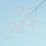 1PC Three-pronged Fan Leaf Netting Artificial Gold Ginkgo Eucalyptus Holly For Wedding Arch Flower Arrangement Party Decor - Image 13