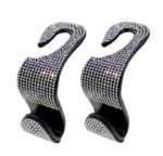 Dazzling Diamond Car Seat Backrest Hook Car Backrest Universal Head Restraint Storage Rack Automotive Interior Accessories - Image 9