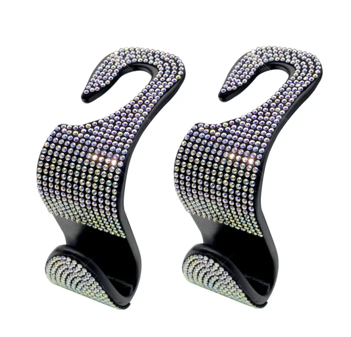 Dazzling Diamond Car Seat Backrest Hook Car Backrest Universal Head Restraint Storage Rack Automotive Interior Accessories - Image 9