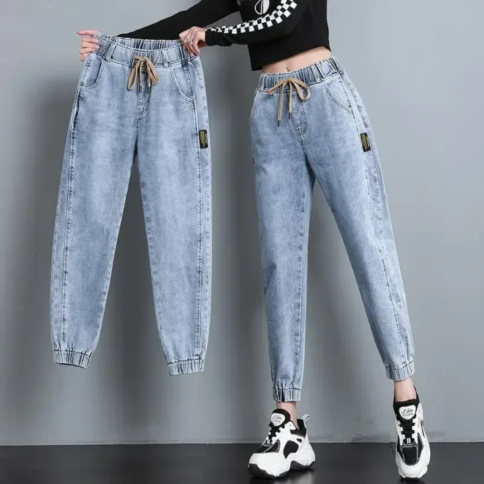 2024 Harem Pants Vintage High Waist Woman Jeans Ankle Length Mom Jeans Denim Pants for women clothes high waisted jeans - Image 7
