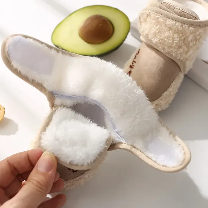 Baby Socks Winter Baby Boy Girl Booties Fluff Soft Toddler Shoes First Walkers Anti-slip Warm Newborn Infant Crib Shoes - Image 4