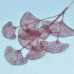 1PC Three-pronged Fan Leaf Netting Artificial Gold Ginkgo Eucalyptus Holly For Wedding Arch Flower Arrangement Party Decor - Image 11