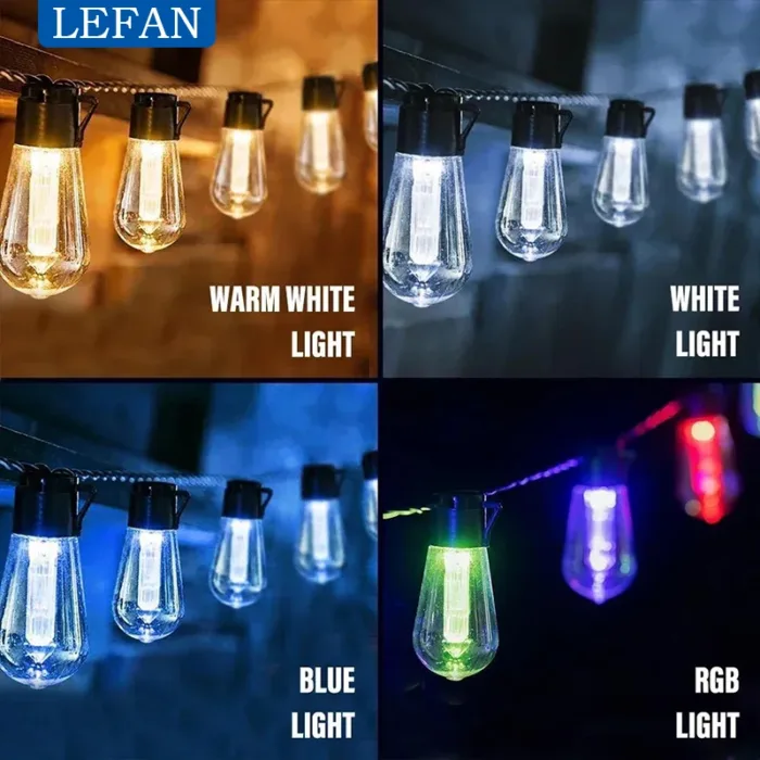 Morden Led Solar Outdoor String Lights Garden Waterproof Patio Lights for Outdoor Christmas Decoration Garland Furniture Fairy L - Image 2