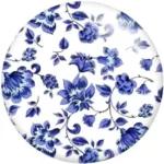 Blue And White Porcelain Flowers Round Photo Resin Glass Cabochon Demo Flat Back Making Findings S1491 - Image 8