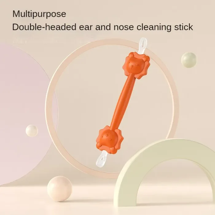 2pcs Cartoon lion baby nose cleaning stick baby ear cleaning tool nose scoop ear scoop nasal cavity cleaning baby essentials - Image 1