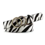 Luxury Designers Leopard Belt For Women Snake Zebra Print Thin Horsehair Waist Belt LeatherRing Buckle Belts Female - Image 3