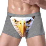 Boxer Men Underpants Modal Men's Wolf Panties Cartoon Animal Funny Boxers U Pouch Bulge Underwear Men  Lingerie Gift - Image 10