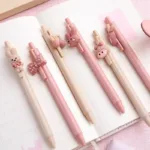 Pink Cute Ballpoint Pen Kawaii Learn Stationery Test Pressure Pens School Supplies Office Accessories канцелярия Caneta ручка - Image 3