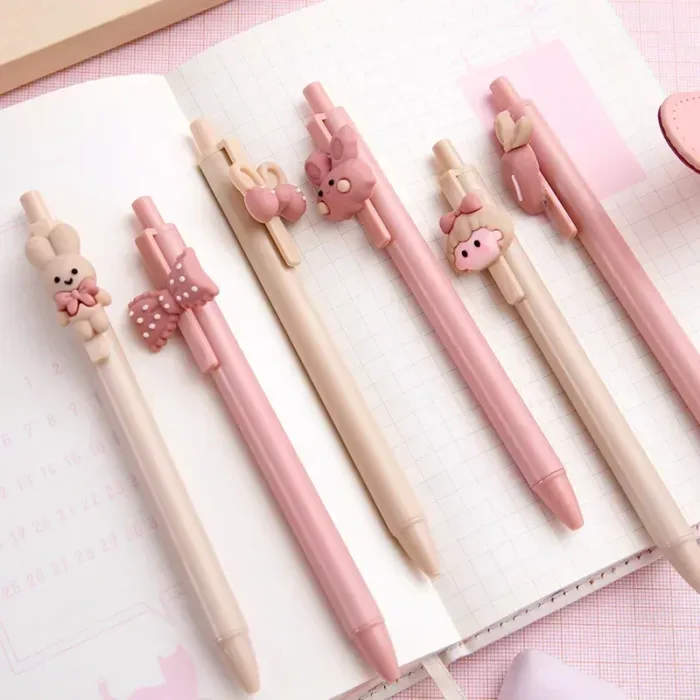 Pink Cute Ballpoint Pen Kawaii Learn Stationery Test Pressure Pens School Supplies Office Accessories канцелярия Caneta ручка - Image 3