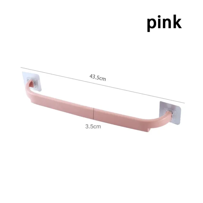 Adhesive Towel Rack Bathroom Towel Bar Shelf Wall Mounted Towels Hanger Toilet Suction Cup Holder Kitchen Bathroom Organizer - Image 8
