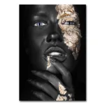 Modern Black Gold African Woman Portrait Wall Art Posters Living Room Home Decor Canvas Painting Mural Prints Pictures Cuadros - Image 21