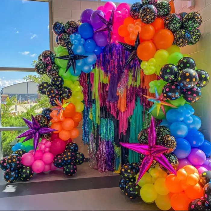 10pcs/lot 12inch UV Neon Glow Latex Balloons Star Fluorescent Luminous Helium Balloons Blacklight Birthday Party Decor Supplies - Image 1
