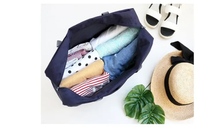 Boston Bags Travel Luggage Bag Foldable Travel Bags Nylon Pack WaterProof Storage Clothes Pack Organizer Avocado Printing Series - Image 5